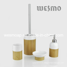 Accesorios de baño de bambú y porcelana (WBC0612A)